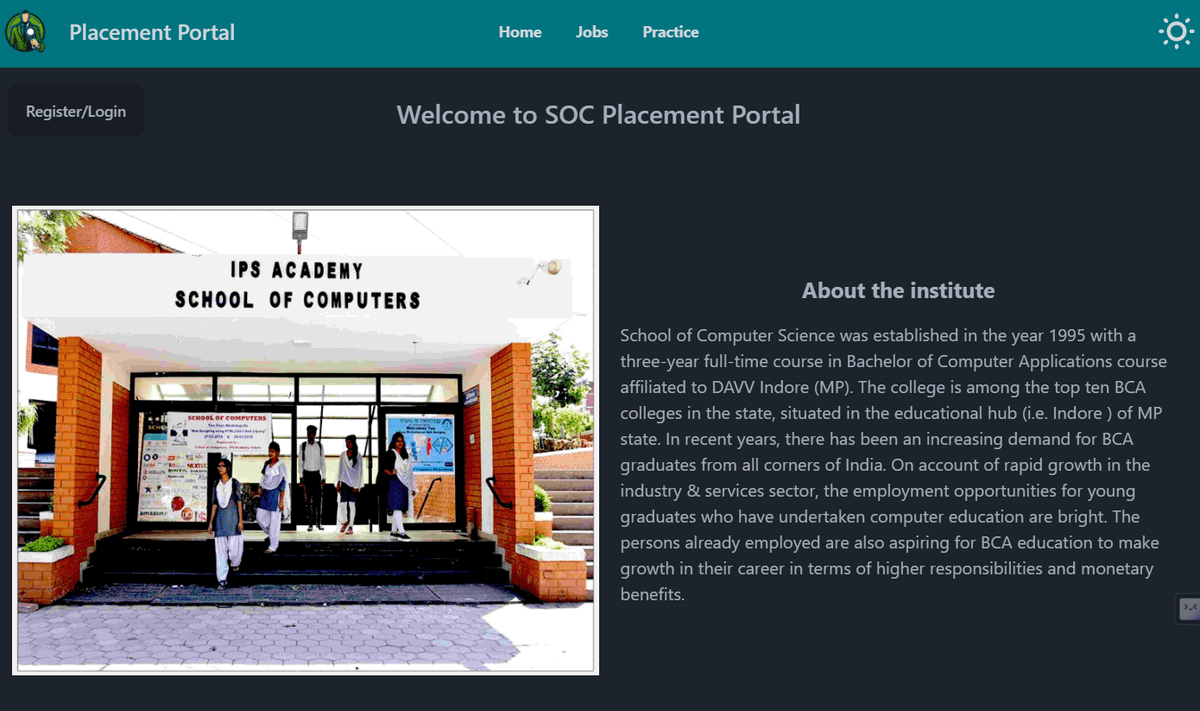 SOC Placement Portal